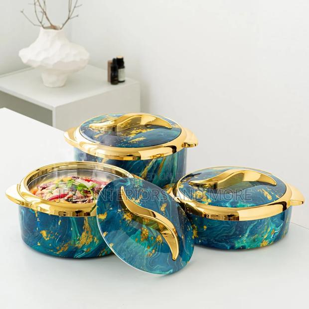 Marble Blue Insulated Dish Set · Photo 3