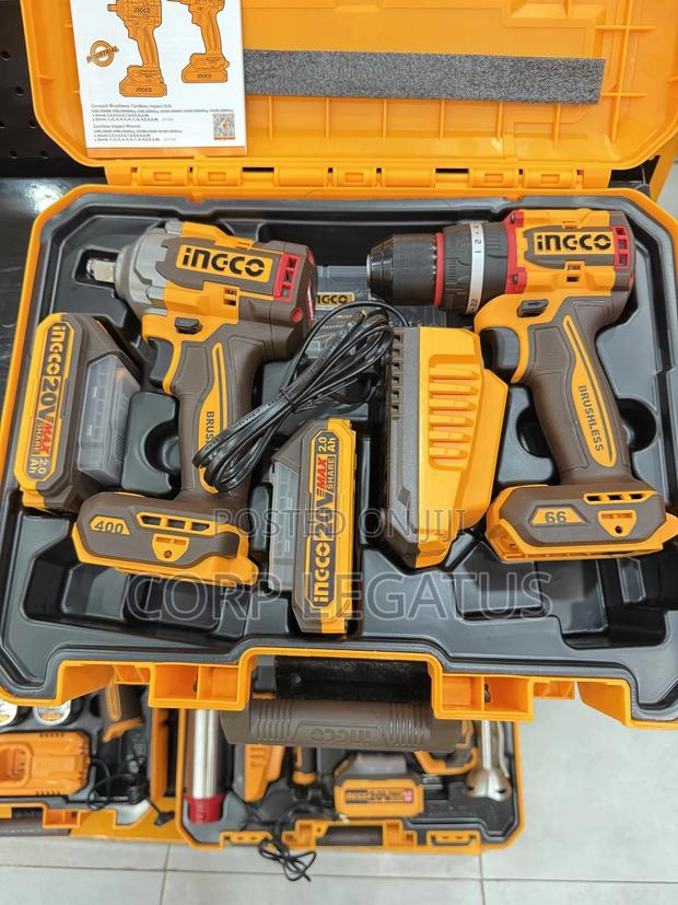 Ingco Two in One Brushless Impact Drill and Wrench Combos