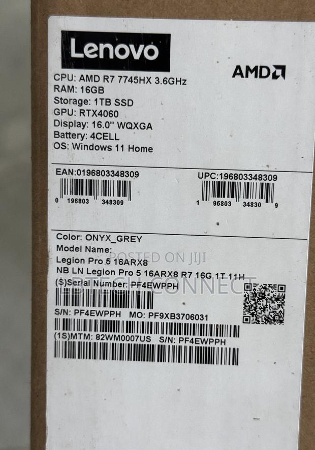 New Laptop Lenovo Legion 5i 16GB AMD Ryzen 7 SSD 1T photo 3