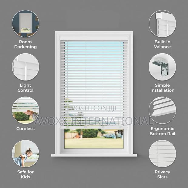 2" Cordless Room Darkening Faux Wood Blind - 47.75"W X 48"L photo 3