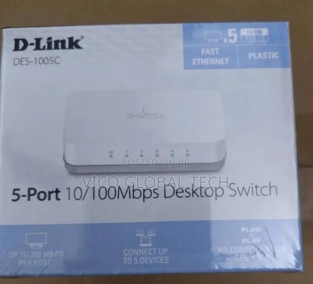 D-Link Des-1005c 5-Port 10/100mbps Desktop Switch · Photo 1