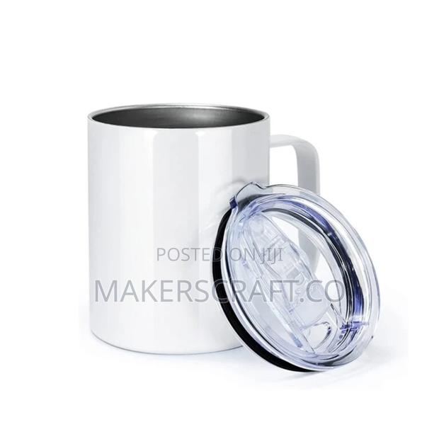 Mug With Handle and Lid, Stainless Steel Coffee Mug 12oz
