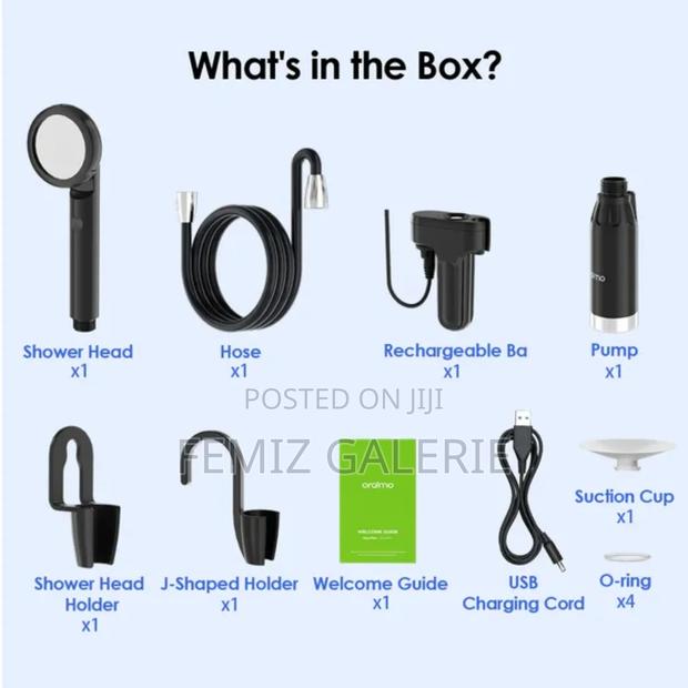 Oraimo Aquaflex Portable Rechargeable Shower Pump photo 6