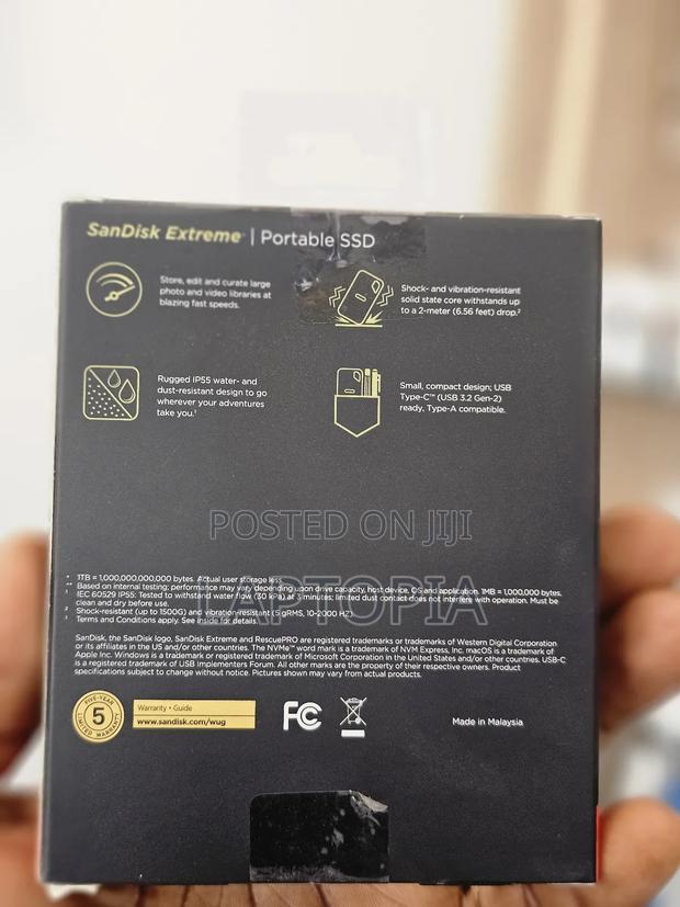 Original Sandisk 1terabyte Portable Ssd Waterproof photo 4