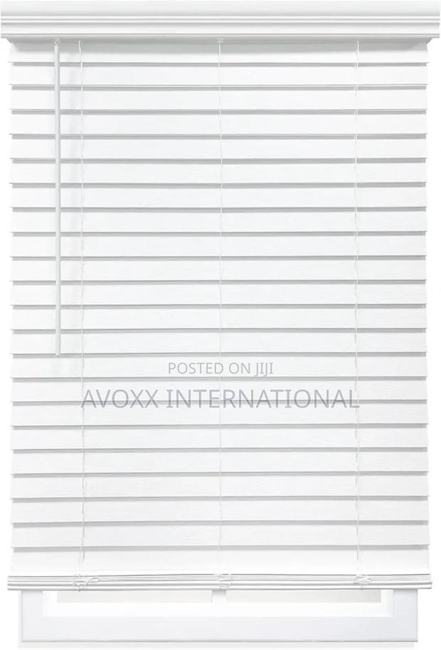 Dez Furnishings Cordless 1.5" Faux Wood Blind, 45" W X 48" H