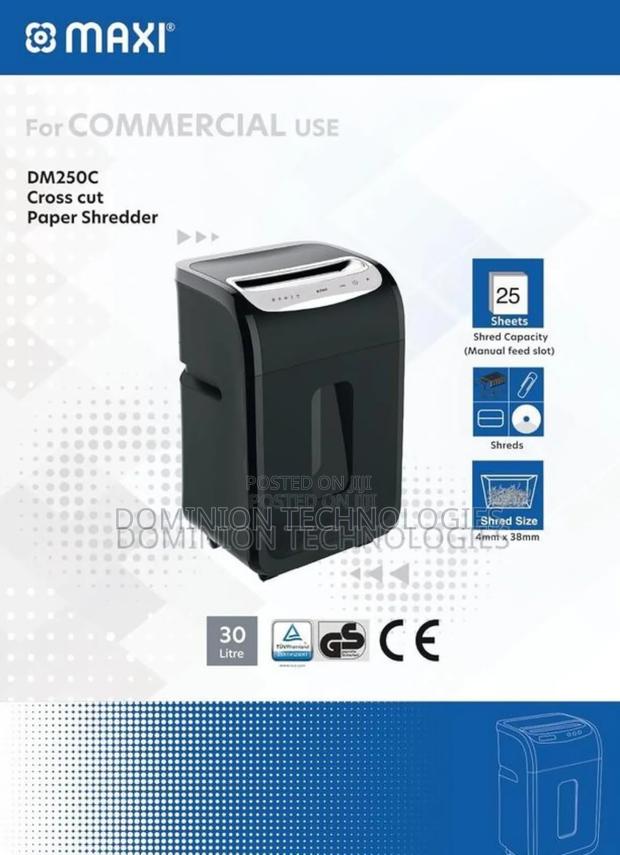 Maxi Paper Shredder 25-sheet Cross-cut 30ltr Shredder Dm250c
