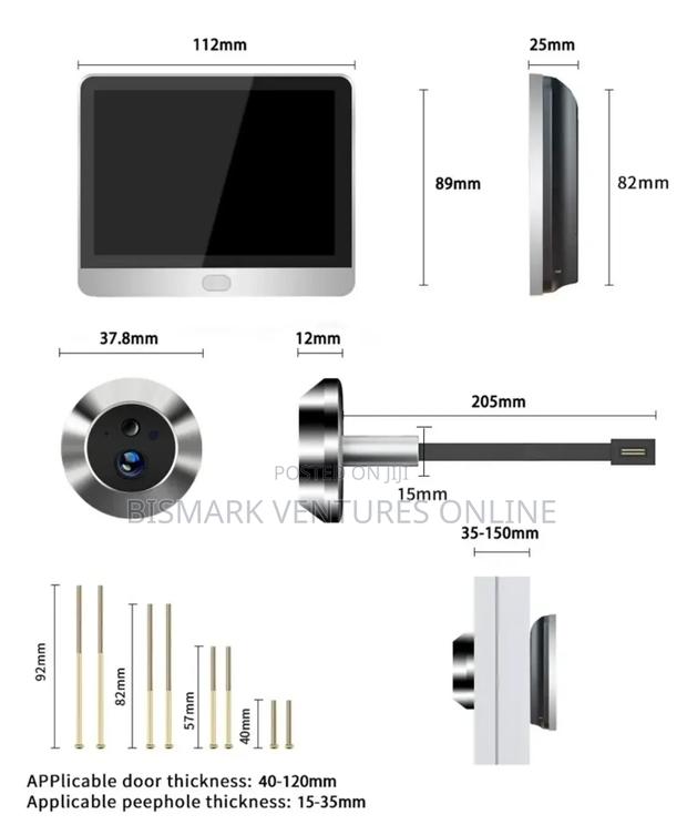 Smart Tuya 3mp Peephole Door Camera Digital Door Viewer photo 4