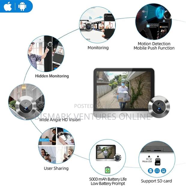Smart Tuya 3mp Peephole Door Camera Digital Door Viewer photo 5