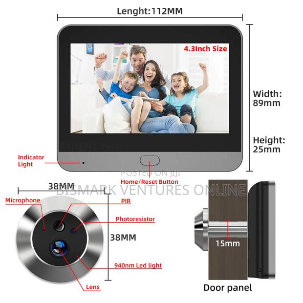 Smart Tuya 3mp Peephole Door Camera Digital Door Viewer photo 9