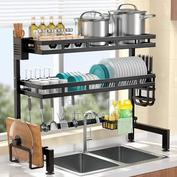 Carbon Steel Kitchen Dish Rack 3-Tier · Photo 4