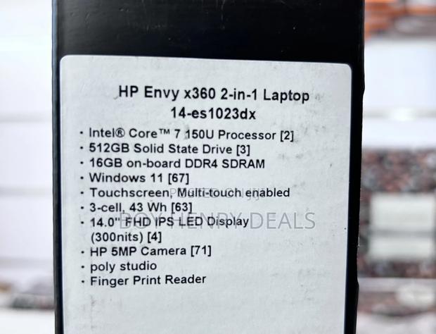 New Laptop HP Envy X360 16GB Intel Core I7 SSD 512GB