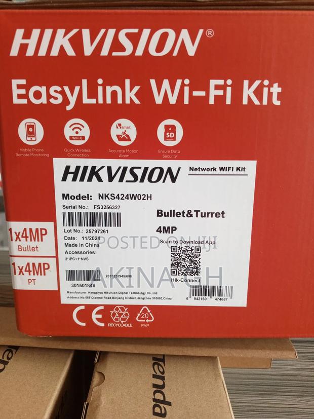 Hikvision Easylink Ip Wifi Kit Nks424w02h 4mp Two Way Audio Camera · Photo 4