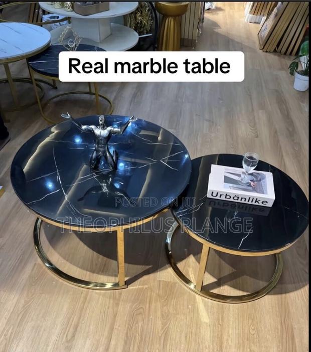 Gold and Black Mable Center Table 2 in 1 · Photo 2