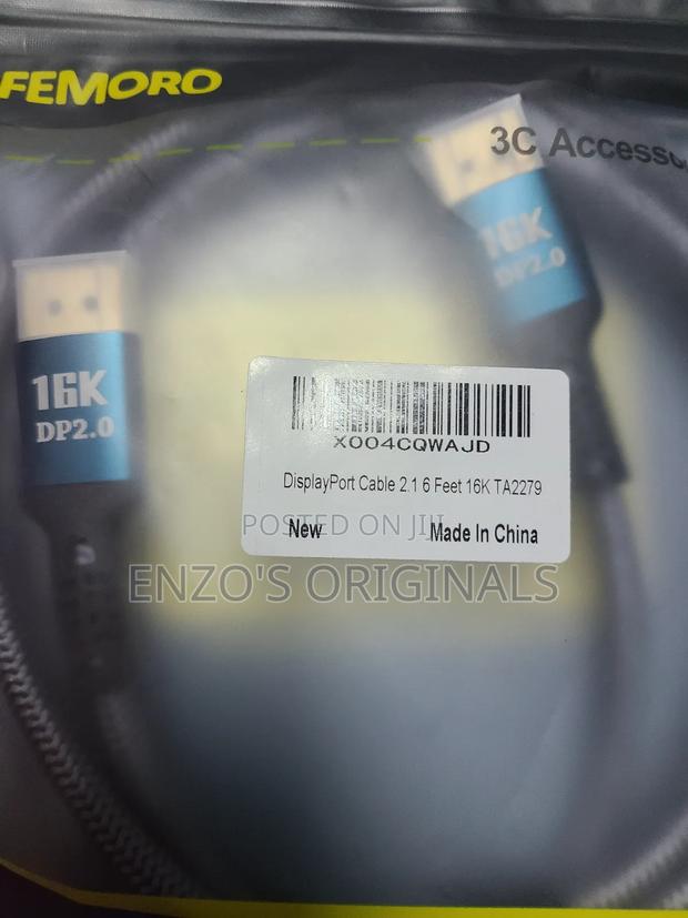 Dp 2.1 Cable High Resolution 80gbps Braided New photo 3