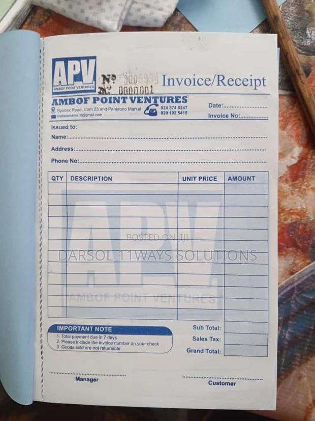 Receipt Book photo 2