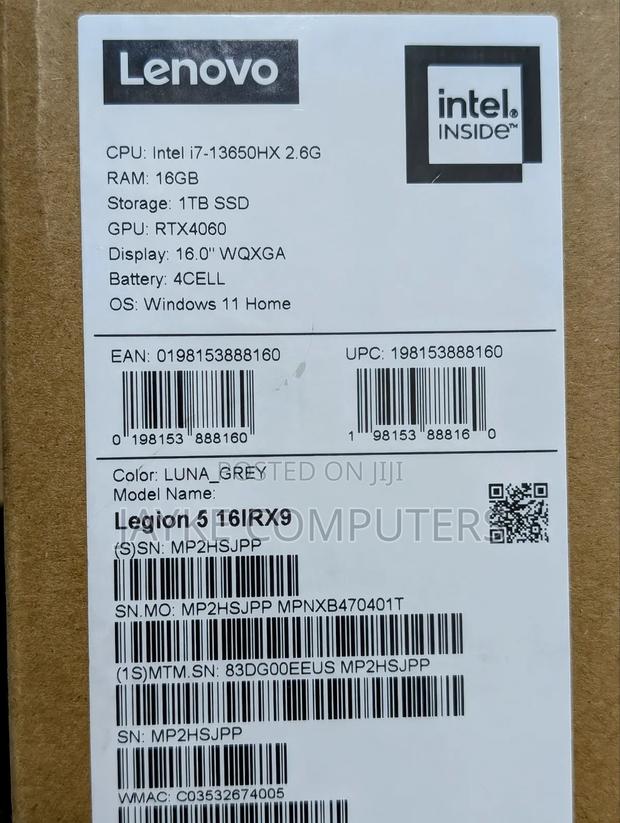 New Laptop Lenovo Legion 5i 16GB Intel Core I7 SSD 1T photo 4