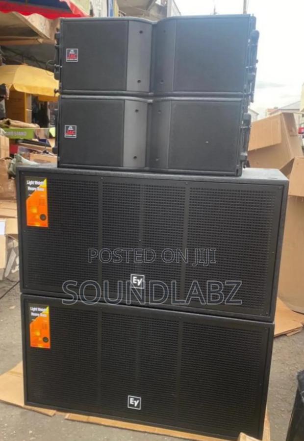 Full Line Array Speaker Set With Amplifier Rack Set · Photo 3