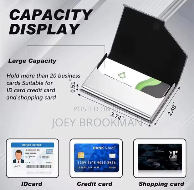 Card Holder Men Rfid Blocking Aluminum Metal Slim Wallet photo 4
