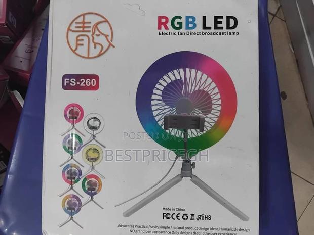 Rgb Led Electric Fan Direct Broadcast Lamp · Photo 3