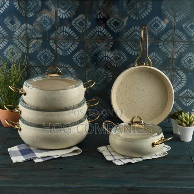 Granite Cookware Set Non-Stick Pot Pan Glass Lid · Photo 4