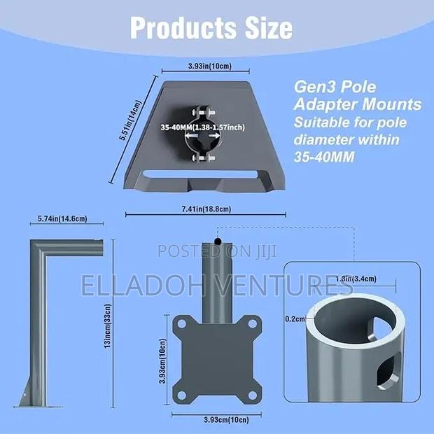 Starlink V3 Short Pipe Mount With Adapter photo 6