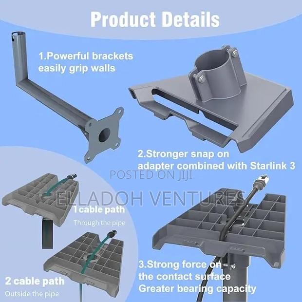 Starlink V3 Short Pipe Mount With Adapter photo 2