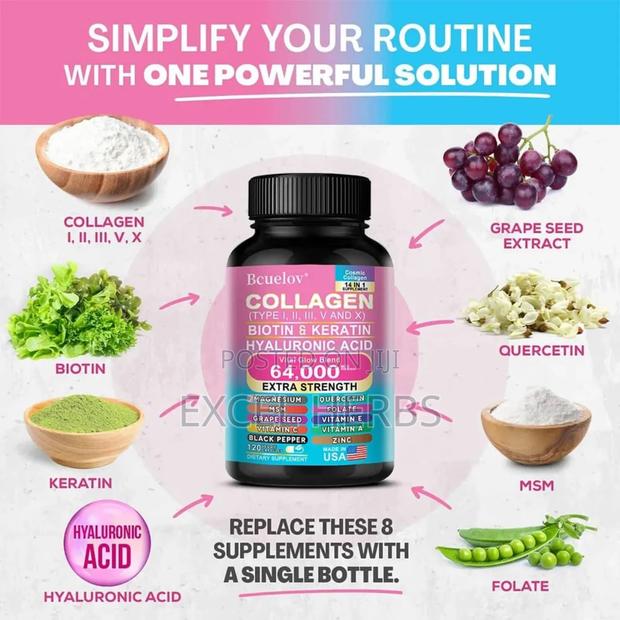 Bcuelov Collagen Biotin Keratin Hyaluronic Acid 120caps · Photo 3