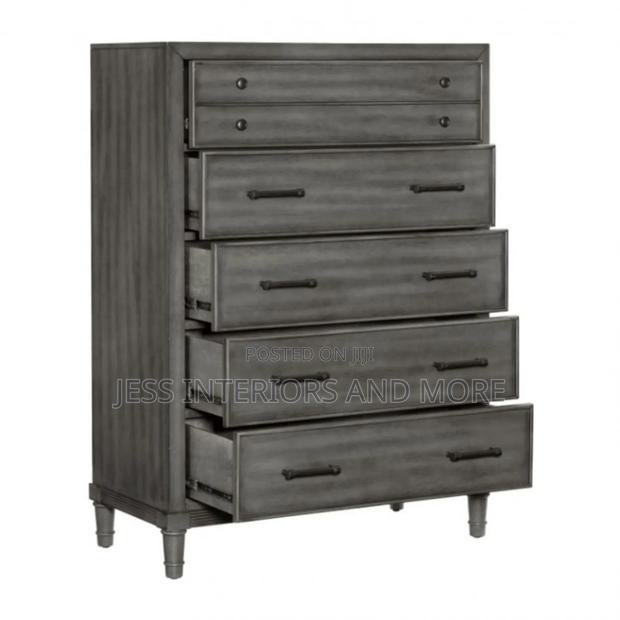 Chest of Drawers Grey,(5 Drawer) · Photo 4