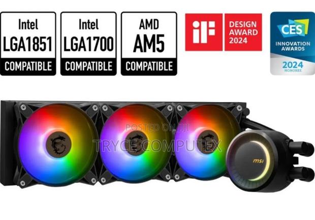 Msi Mag Coreliquid E360 Black - Aio Argb Cpu Liquid Cooler · Photo 3