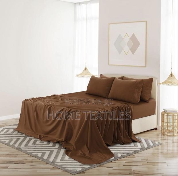 2 Coffee Brown Bedsheet With 4 Pillow Cases · Photo 2