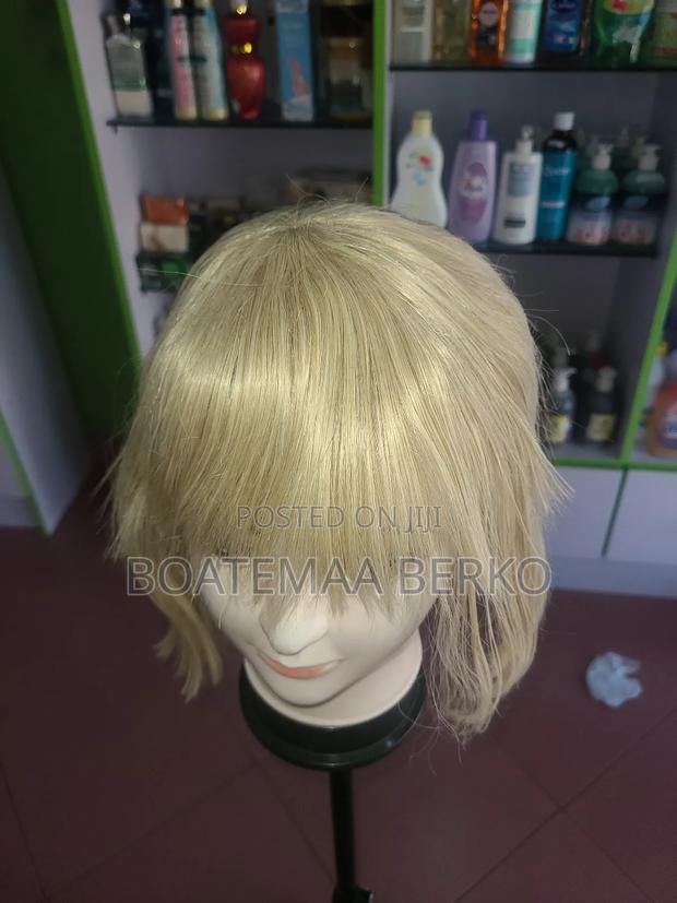 Short Blonde French Cut Wig photo 2
