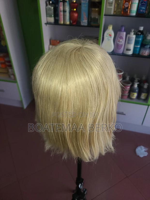Short Blonde French Cut Wig photo 4