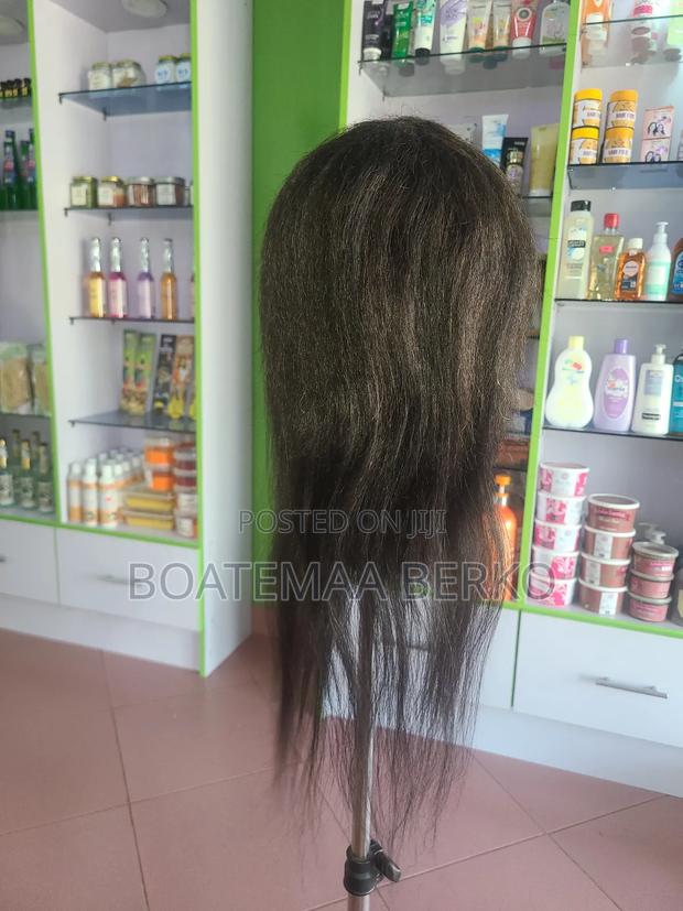 Black Human Hair French Cut Wig photo 3