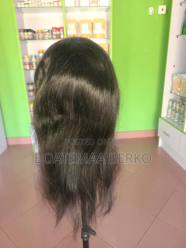 Black Wavy Human Hair Wig photo 8