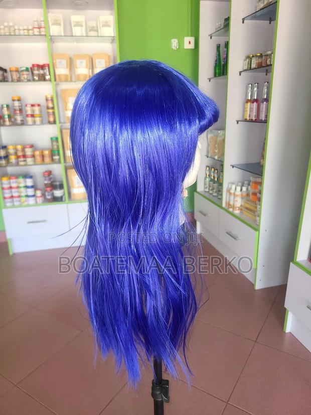 Blue Straight French Cut Wig photo 2