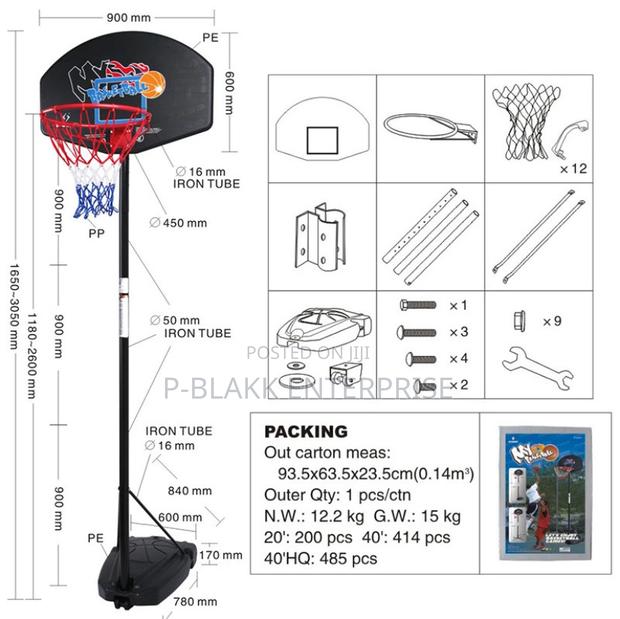 Portable Adjustable Basketball Hoop Stand 5.4ft To10ft photo 3