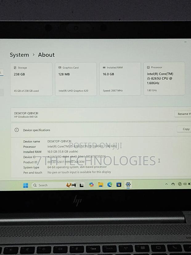 Laptop HP EliteBook 840 G6 16GB Intel Core I5 SSD 256GB photo 5