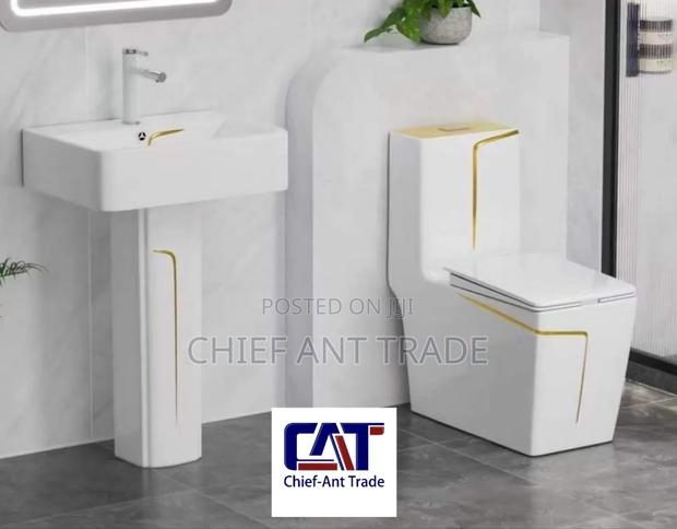 Toilet Seat Wc Water Closet With Basin · Photo 4