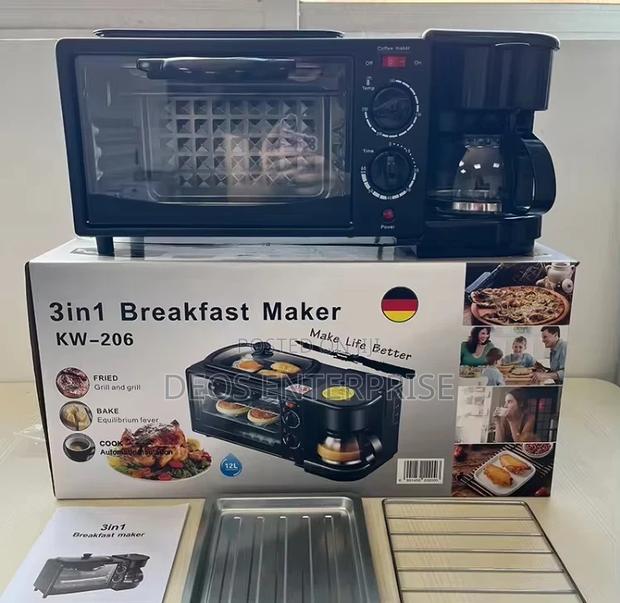 3 in 1 Coffee Maker Toaster Breakfast Maker