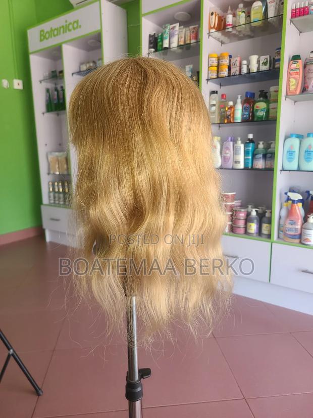 Golden Blonde Wavy French Cut Wig photo 3