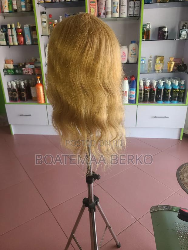 Golden Blonde Wavy French Cut Wig photo 4