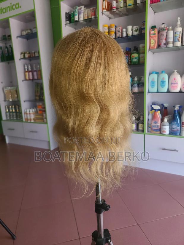 Golden Blonde Wavy French Cut Wig photo 5
