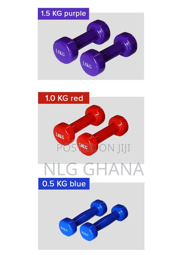 6pcs 10kg Vinyl Coated Dumbbells Set With Carr Hj_00265_10kg · Photo 3
