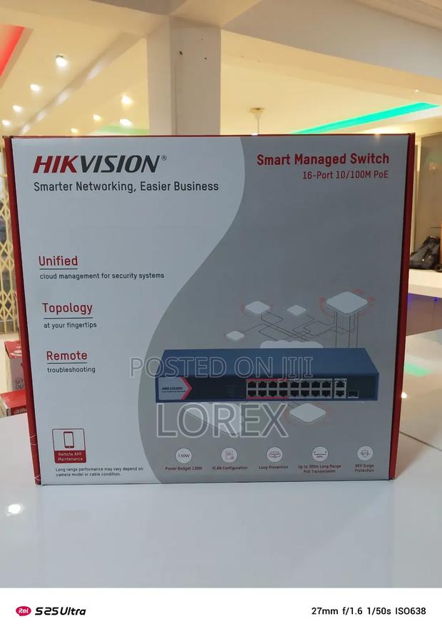 Hikvision 16port Smart Poe Managed Switch S-3e1318p-Ei/M · Photo 3