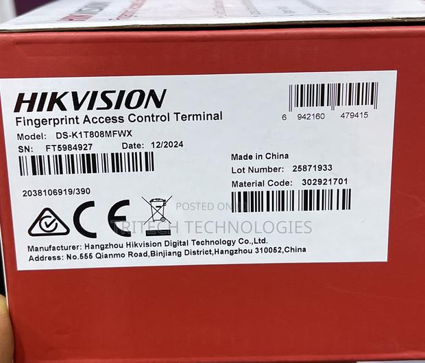 Hikvision Ds-K1t808mfwx-B New Pro Fingerprint Access Control · Photo 4
