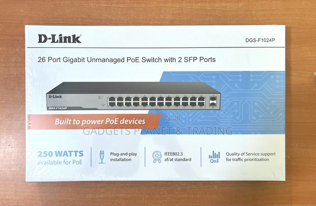 26 Port Gigabit Unmanaged Poe Switch 2 SFP Ports- DGS-F1024p · Photo 3