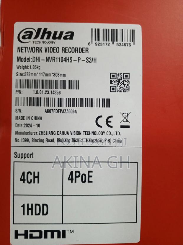 Dahua 4ch Poe NVR Dhi-Nvr1104hs-P-S3/H · Photo 4