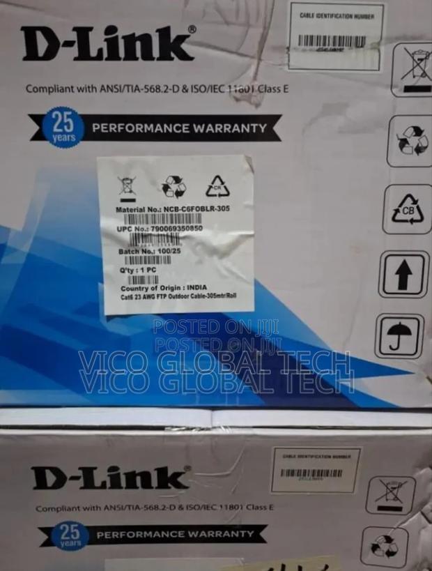 D-Link Cat6 23 Awg FTP Outdoor Cable 305 · Photo 1