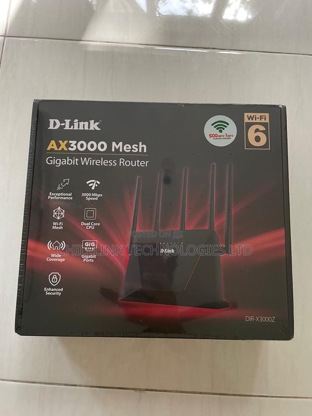 D-Link Ax3000 Mesh Gigabit Wi-Fi 6 Router Dir-X3000z Black photo 2