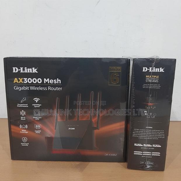 D-Link Ax3000 Mesh Gigabit Wi-Fi 6 Router Dir-X3000z Black photo 3